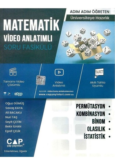 Matematik Permütasyon Kombinasyon Binom Olasılık İstatistik Konu Anlatımlı Soru Bankası -  Çap Yayınları