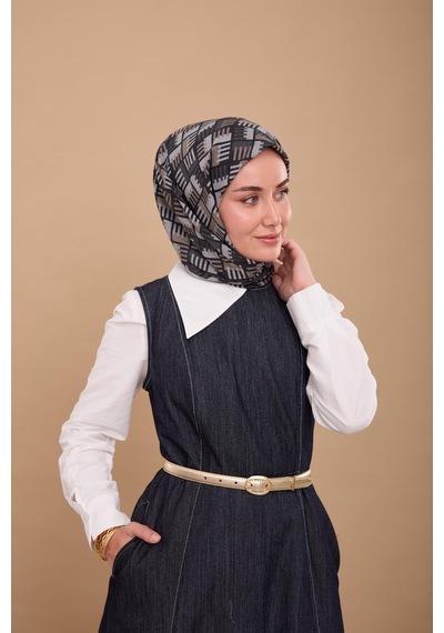 Silk Home Yaz Esintisi Eşarp 150001-14 Füme, Gri, Vizon, Soluk Siyah