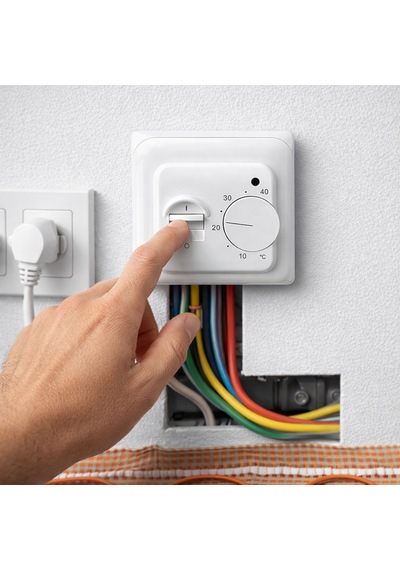 Oda Termostatı Mekanik- Beyaz Renk Mekanik Oda Termostat