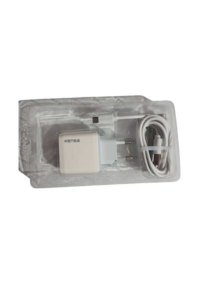 Kensa 3.0A 15W Micro Şarj Aleti Seti Beyaz