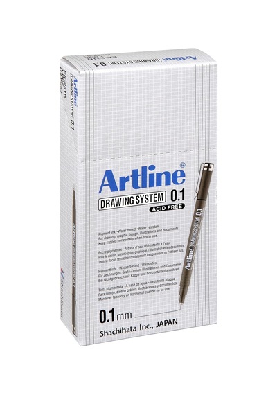 Artline Drawing System 0.1 Çizim Kalemi, 0.1 Mm, Siyah