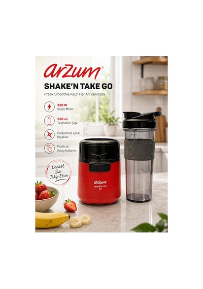 Arzum AR1211 Shake'n Take Go 550 W Kişisel Blender