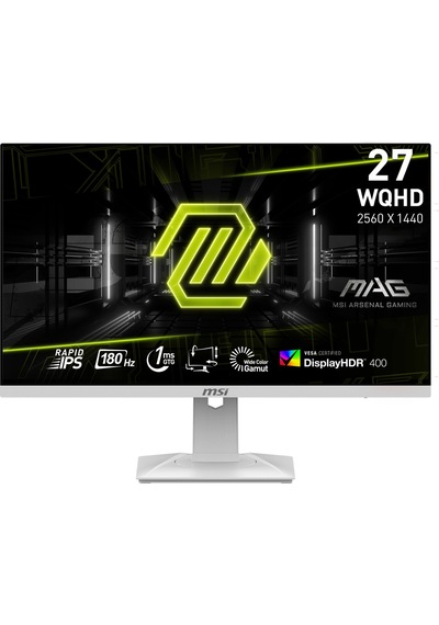 MSI MAG 274QRFW 27" 1 MS 180 HZ IPS Pivot Oyuncu Monitör Beyaz (Outlet)