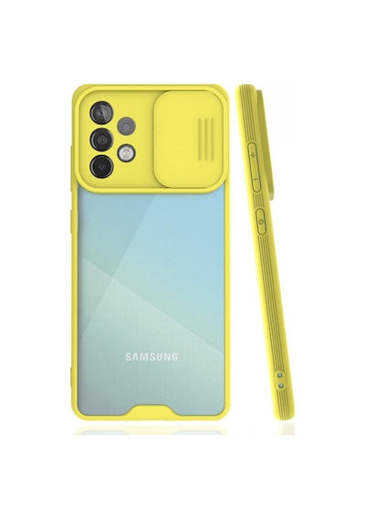 Nettech Samsung Galaxy A72 Uyumlu Platin Kamera Kızaklı Arka