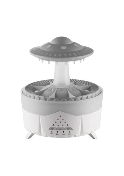 Ufo Yağmur Efektli Hava Nemlendirici Ultrasonik Buhar, Sessiz Çalışma, 7 Renk Led Işık, Zaman Ayarlı 2h/4h/8