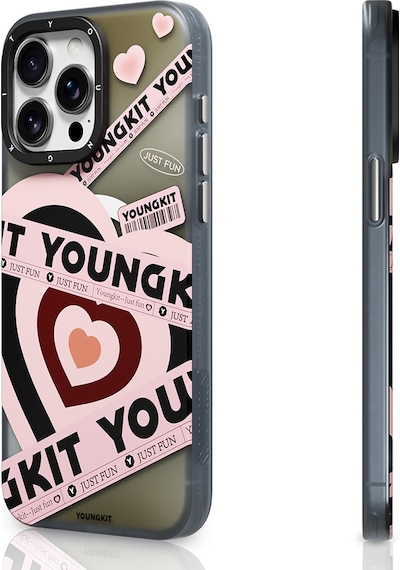 Apple Uyumlu iPhone 15 Pro Kılıf Magsafe Şarj Özellikli Airbagli Çift Katmanlı Youngkit Flipped Serisi Açık Pembe