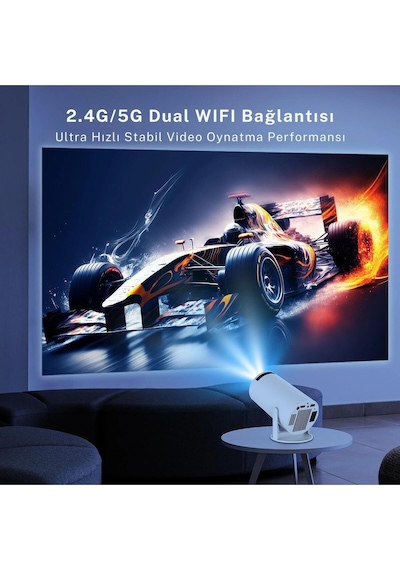 Hy300 Pro Taşınabilir Android Projeksiyon En Güncel Versiyon Wifi Destekli Akıllı Sinema Projektör Ultra Hd