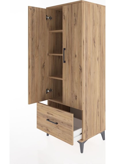 Hyperion Dolap 4 Raflı Tek Çekmeceli 2 Kapaklı 60x44x163 Çam-çam Atlas Çam Hyperion Dolap 4 Raflı Tek Çekmeceli 2 Kapaklı 60x44x163 Çam-çam Atlas Çam