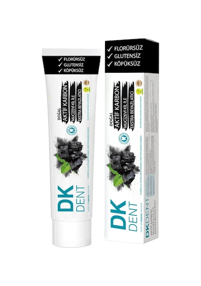 Dermokil DK Dent Doğal Aktif Karbon Ekstra Beyazlatıcı Diş Macunu 100 ML
