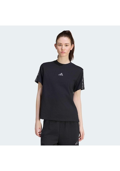 Adidas Seasonal Essentials Animal Print Kadın Siyah Tişört Kh1550