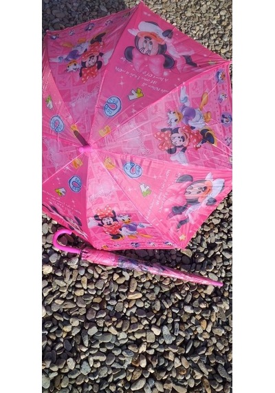 Dzc Kuzenler Avm Pembe Kız Çocuk Şemsiye Mickey Mouse Disney