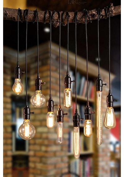 T300 Rustik Led Ampul 8w E27 Duy 2200k Amber Cam Vintage 30 Cm