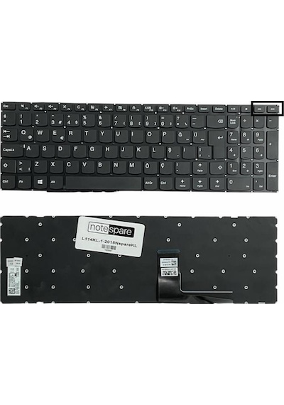 Lenovo Uyumlu V510-15ıkb 80wq01u3tx, V510-15ıkb 80wq024mtx Klavye Tr Siyah
