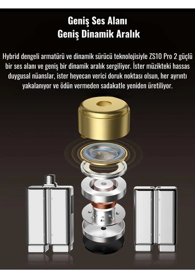 Kz Zs10 Pro 2 Hibrit Kulaklık 4ba+1dd Mikrofonlu Zs10 Pro 2