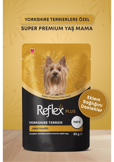 Reflex Plus Pouch Yorkshire Terrier Joint Health Pate Yetişkin Köpek Yaş Maması 85gr X 24 Adet