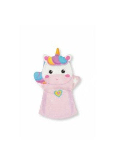 Toys2you Büyük Boy Keçe El Kuklası - Unicorn Beyaz -  Lila - Pembe - Siyah