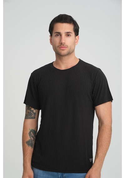 Alexander Gardi Alexandergardı Fitilli Bisiklet Yaka Regular Fit T-shirt E24-083 00 001