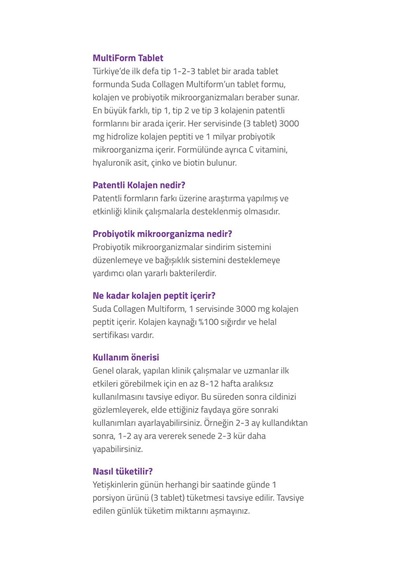 Suda Collagen Multiform Kolajen 90 Tablet 3'lü Avantaj Paketi