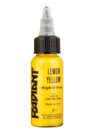 Lemon Yellow Radiant Dövme Boyası 30ml Canlı Limon Sarısı Profesyonel Tattoo Ink