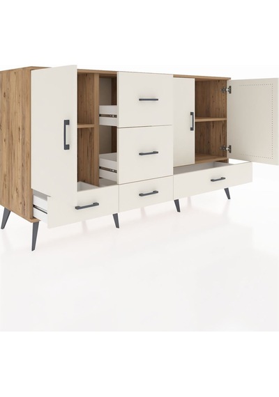 Kronos Konsol 4 Raflı 5 Çekmeceli 3 Kapaklı 176x59x99 Çam-aytaşı Aytası - Atlas Çam Kronos Konsol 4 Raflı 5 Çekmeceli 3 Kapaklı 176x59x99 Çam-aytaşı Aytası - Atlas Çam