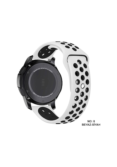 Huawei Watch Gt2 46 Mm Kordon 22 Mm Delikli Spor Silikon Kayış