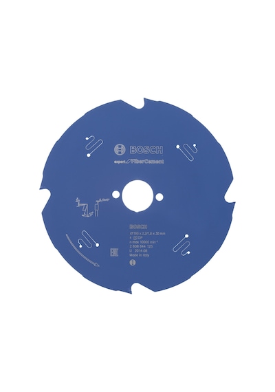 Bosch Expert Serisi Lifli Çimento Ve Alçıpan İçin 190x30 mm 4 Diş Daire Testere Bıçağı - 2608644125