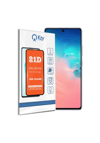 Samsung Galaxy S10 Lite ile Uyumlu Tam Kaplayan Temperli 21D Cam Ekran Koruyucu