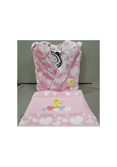 Özdilek Lisanslı Çocuk Bornoz Tweety Heart Pembe Free Set 7-8 Yaş