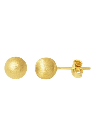 Bilezikci Mat 14 Ayar Altın Top Küpe 7 Mm. Kpads14k29575