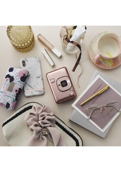 Fujifilm Instax Mini Liplay Hybrid Blush Gold Fotoğraf Makinesi Çantalı Set 3