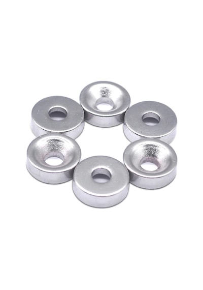 Neodim Neodyum Mıknatıs Havşa Delikli 5 Adet 15 MM x 10.5 MM x 5 MM