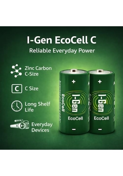 I-gen Ecocell Çinko Karbon C Boy R14 1.5v Pil 10'lu Paket