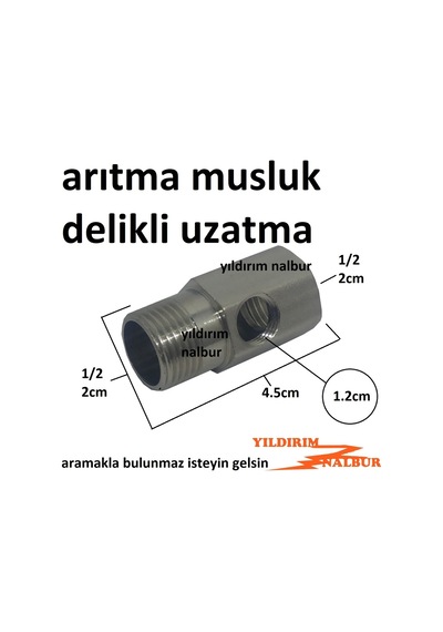 Arıtma Musluk Delikli Uzatması 4.5cm Yarım Parmak Arıtıcı Uzatma