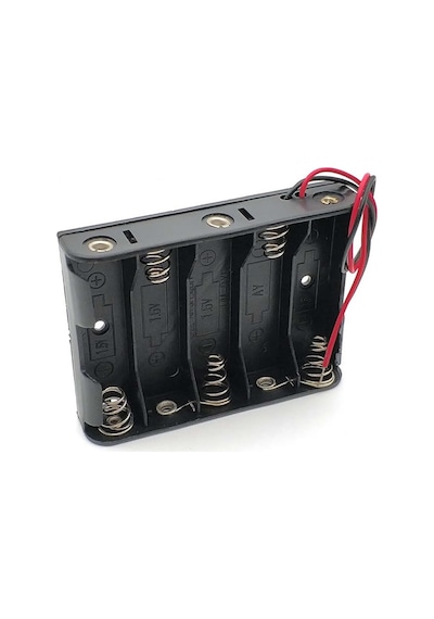 5'Li Aa Kalem Pil Kutusu Yuvası 7.5V Kablolu Kalem Pil Tutucu