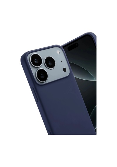 Apple Uyumlu   iPhone 17 Pro Max First Silikon - Lacivert