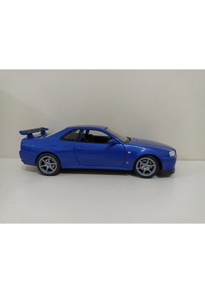 Nissan Skyline Gtr R34 Blue 1 24 Ölçek Model Araba