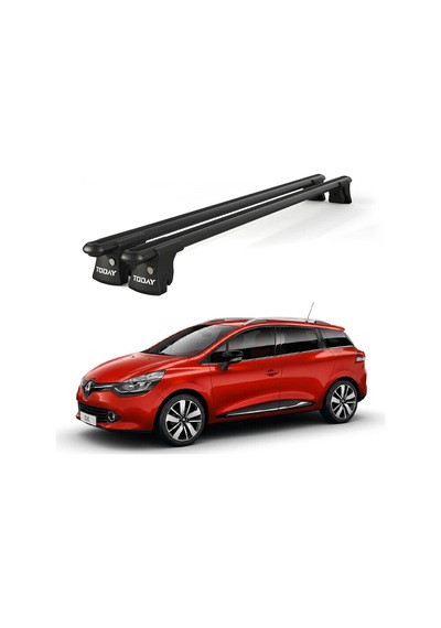Trio-ı Renault Clio Grand Tour 2013 Ve Sonrası Uyumlu Siyah Kilitli Ara Atkı Port Bagaj Tavan Barı