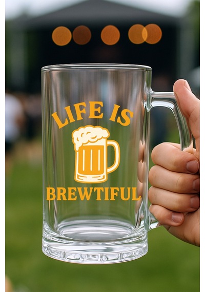 Baskılı Bira Bardağı Life