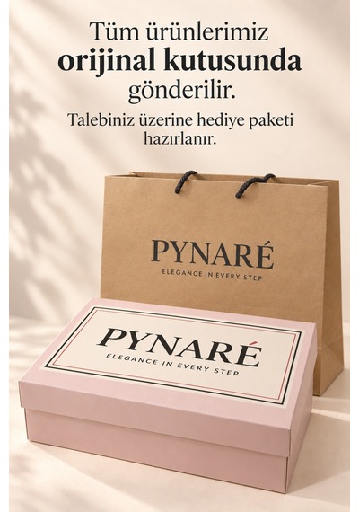 Pynare Kadın Siyah Fiyonklu Bantlı Deri Babet Siyah Siyah