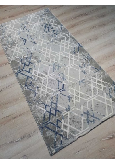 Armis Halı Kolaj A311A Gri Mavi Halı Yolluk 100X200 Cm