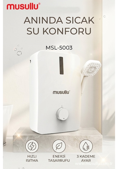 Musullu Msl-5003 7000 W Elektrikli Su Isıtıcı Şofben