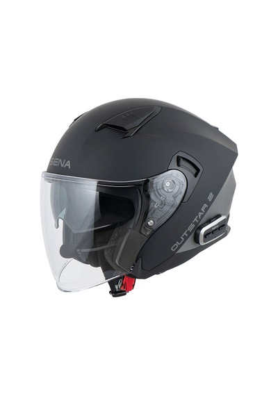 Sena Outstar 2 Mesh Interkomlu Açık Kask Mat Siyah