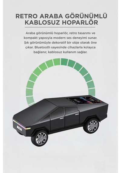 Premium Bluetooth Hoparlör D68 Siyah 15w Seyyar Masaüstü