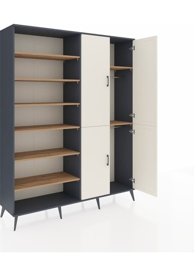 Hyperion Gardrop 8 Raflı 4 Kapaklı 2 Askılı 176x44x221 Antrasit-aytaşı/çam Aytaşı/çam Hyperion Gardrop 8 Raflı 4 Kapaklı 2 Askılı 176x44x221 Antrasit-aytaşı/çam Aytaşı/çam