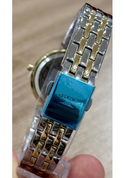 Ferro Fl21331a-d6 Quartz Çelik Altın/gri Yeşil Kadran 34 Mm Kadın Kol Saati 56266316