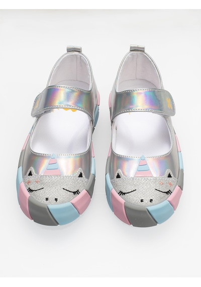 Unicorn 3d Hologram Kız Çocuk Sneakers-gri Gri