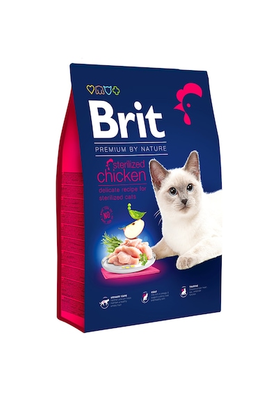 Brit Premium Kısırlaştırılmış Tavuk Etli Yetişkin Kedi Maması 8 KG