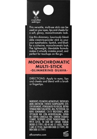 E.l.f. Monokromatik Multi Stick Göz Dudak Ve Yanak Için Kremsi Allıklar Glimmering Guava