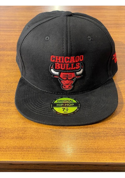 Hamze Chicago Bulls Nba Nakış Hip Hop Snapback Rapper Şapka Cap Siyah - Kırmızı