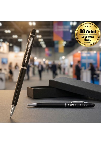 Logonuza Özel 10 Adet 1022 Metal Touchpen Kalem Lazer Baskılı Tükenmez Kalem Ahşap